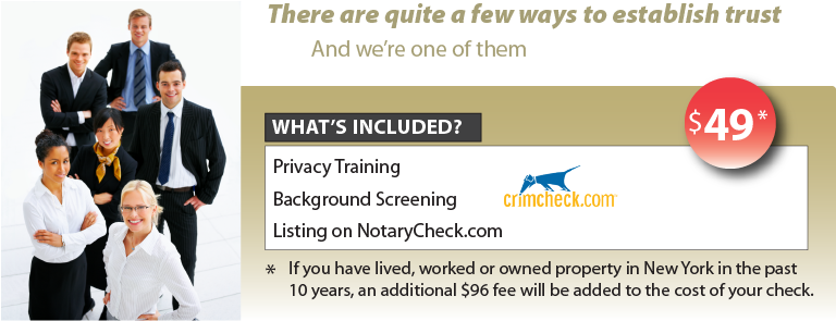 Notary Public Background Check Certification